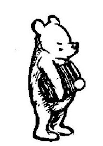 A drawing shows Pooh holding a jar of honey.